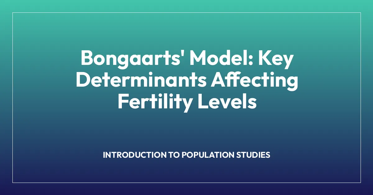 Bongaarts’ Model: Key Determinants Affecting Fertility Levels